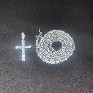 Silver Cross Pendant Necklace